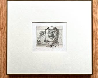 Charles Bragg Framed & Signed Limited Edition Etching 104/300 | “Surrealist Aquarium”