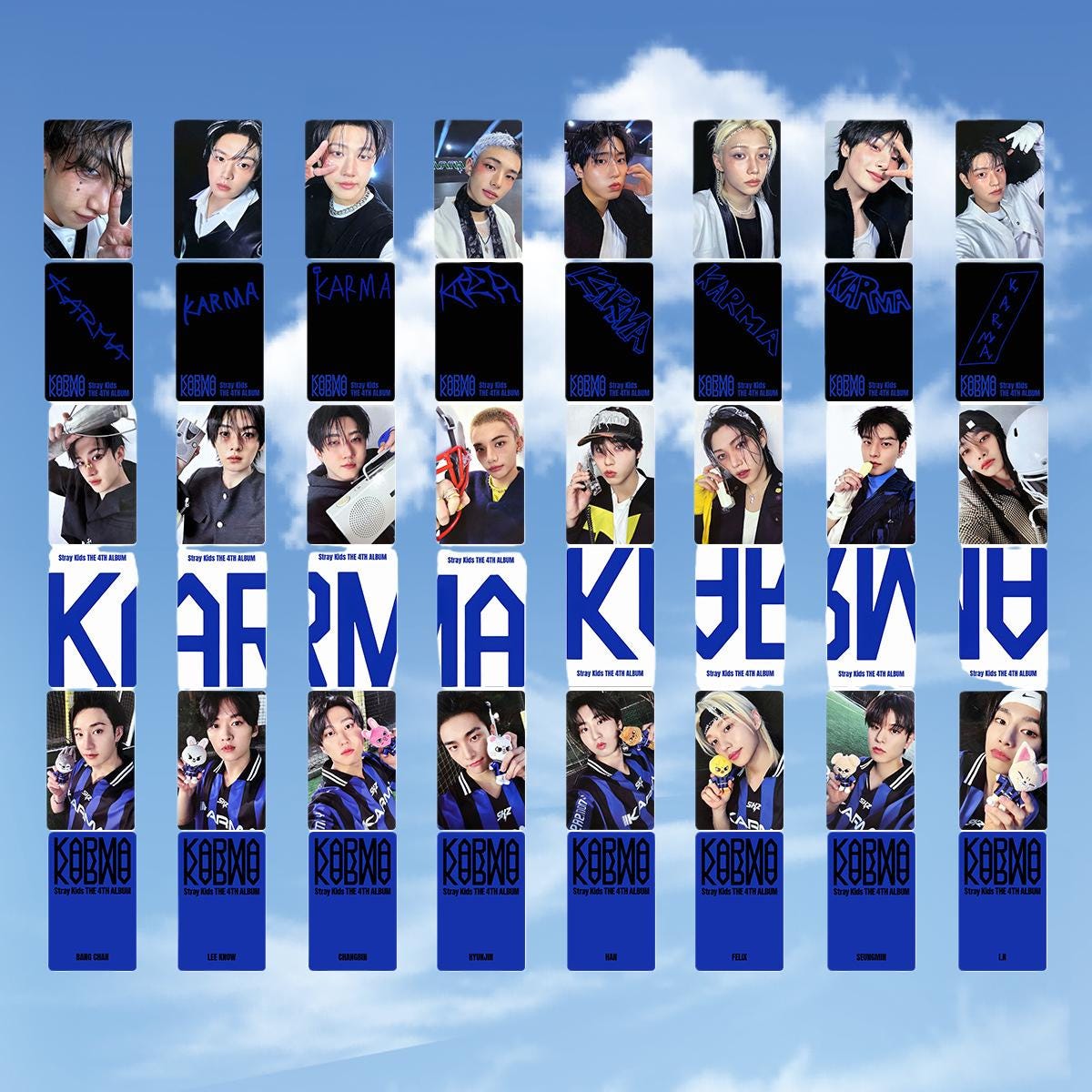 Stray Kids SKZOO KARMA Photocards Set, Bang Chan, Lee Know