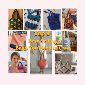 Get our 9 best-selling crochet bag patterns in one exclusive value bundle! Instant Download