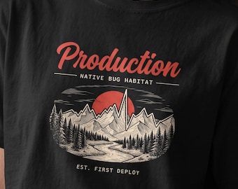 Software Bug Programmer T Shirt | Vintage National Park Debugging Tee | Outdoorsy Hiking Camping Gift Engineer Husband Coder Boyfriend Dad