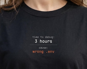Wrong .env Shirt | Fullstack Engineer Tee | Funny Programmer Environment Joke | Backend Dev Birthday Gift | Dark Comfort Colors