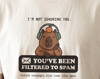Capybara Shirt For Remote Worker Or Developer | Sarcastic Work From Home Tee | Email Humor Gift For Coworker IT Professional Or Engineer