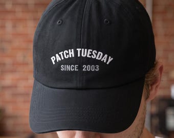 Sysadmin Day Gift Hat Patch Tuesday Cap | IT Professional Network Engineer Veteran Badge | Funny Ops Team Appreciation Tech Crew Present