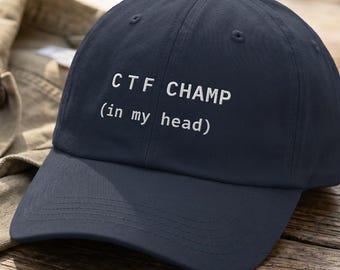 Capture the Flag Hat Dark Cap | Funny Cybersecurity Gift Hacker | Pentester Birthday Cap Security Engineer Tech Cap Nerd Gift Him or Her
