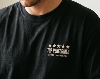 Developer Gift Tee Programming Shirt | Employee Of The Month Top Performer Award Office Humor | Star Employee Overachiever Workplace Tee