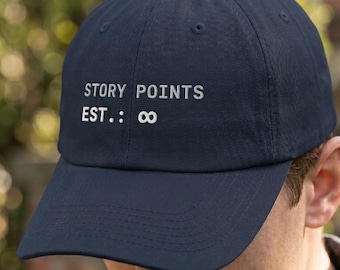 Story Points Cap Infinity / Cappello meme Agile Scrum Pianificazione Sprint Umorismo Dev Regalo / Ingegnere del software Sviluppatore Compleanno Nerd Collega Lui