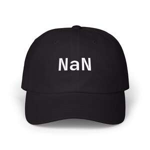 Gift For Programmer NaN Javascript Hat Bug Joke | Data Analyst Python Pandas Cap | Web Developer Data Scientist Coder Office Present Idea Black