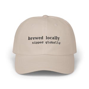 Programador, Cafetero, Desarrollador / Elaborado localmente, degustado globalmente / Gorra con juego de palabras sobre programación, Regalo para nerds de Java, Cultura tecnológica del café Stone