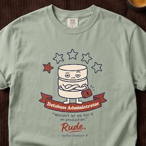 Database Administrator Tee One Star Review Shirt | Funny SQL DBA Programmer Gift | Backend Developer Data Engineer Sysadmin Coworker
