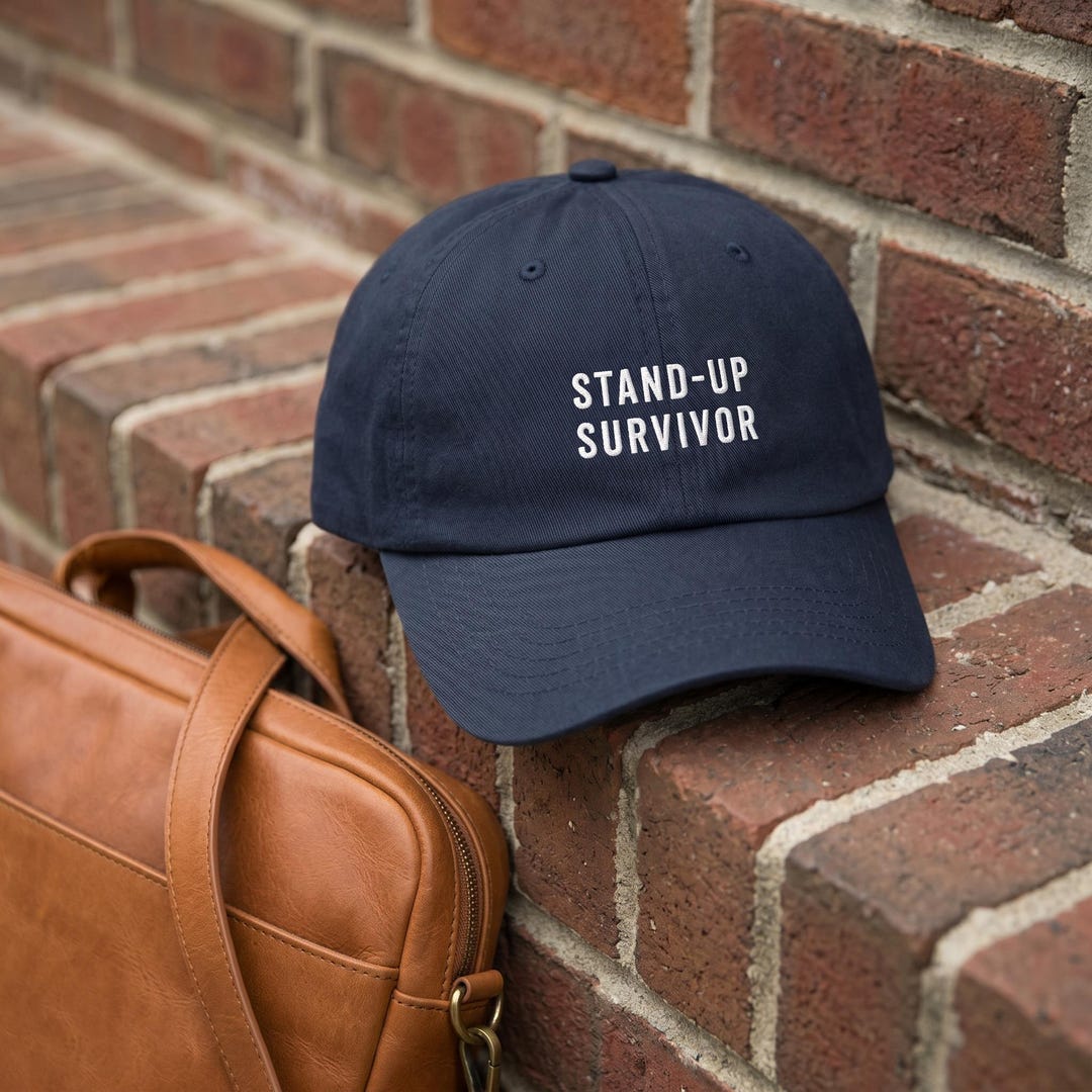 Stand-up Survivor Hat Embroidered Cap | Funny Scrum Meeting Gift ...