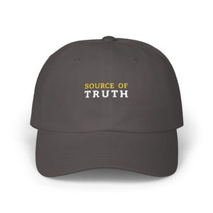Database Admin Hat SQL DBA Gift | Data Analyst Cap Source Of Truth Joke | Big Data Science Statistician Business Analytics Reporting Humor Dark Grey