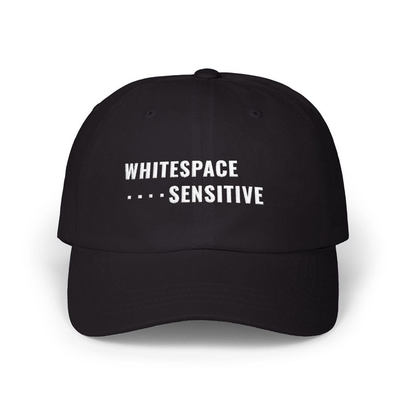 Python Coding Gifts Hat Whitespace Sensitive | Funny Python Gift For Data Scientists | Sysadmin Machine Learning Computer Scientist Gift Black