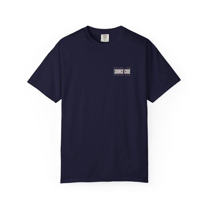Computer Scientist Tee Source Code Reader | Senior Engineer Tech Lead Tshirt RTFM Gift | Reverse Engineering CS Student Grad Dev Apparel True Navy
