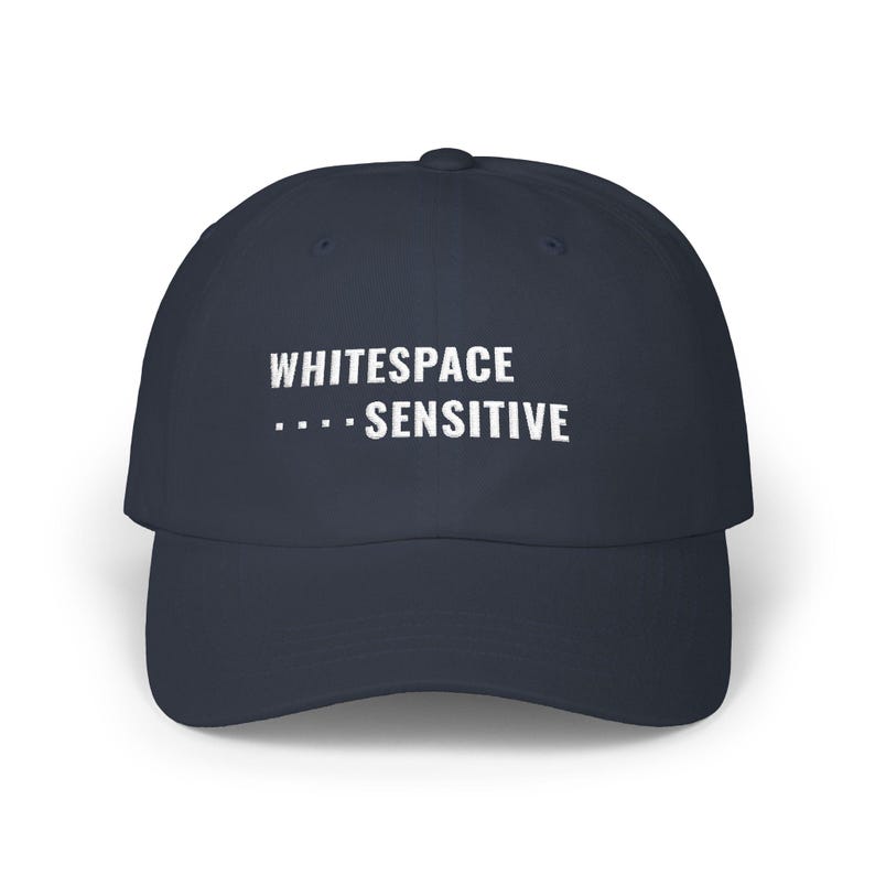 Python Coding Gifts Hat Whitespace Sensitive | Funny Python Gift For Data Scientists | Sysadmin Machine Learning Computer Scientist Gift Navy