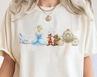 Retro Disney Cinderella Princess Comfort Colors Shirt, Jaq Gus Mouse Tee, Meet Me at Midnight Quotes, Gift For Her, WDW Disneyland Girl Trip