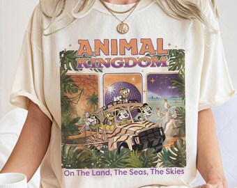 Retro Coquette Bow Mickey and Friends Animal Kingdom Safari Mode Shirt, Walt Disney World Trip, Let's Get Wild Gift, On The Land, The Seas