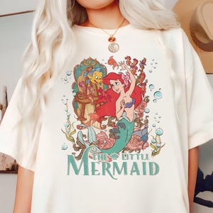 Comfort Colors The Little Mermaid Shirt, Disney T-shirt, Women's Little Mermaid Ariel Shirt, Ariel Mermaid Shirt, Disney Ariel Shirt image 1