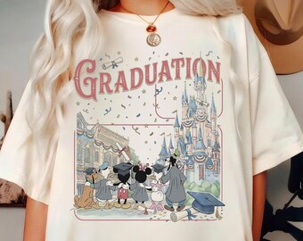 Disney Mickey and Friends Graduate From The Tassel To The Castle Shirt, Disney Family Trip, Graduation Squad, Magical Castle Graduation