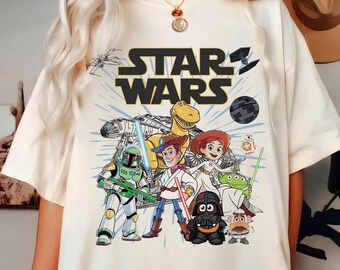 Toy Story Star Wars Shirt, May The 4th Be With You Disney Tee, Funny Pixar Toy Story Mashup, Woody and Friends, Disney Family Vacation