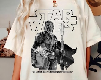 Vintage Star Wars Shirt, The Mandalorian Weapons Are Part Of My Religion Tee, Limited Anakin Skywalker, Star Wars Fan Gift, Galaxy's Edge