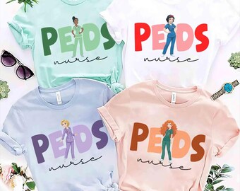 Retro Disney Princess Nurse Shirt, Pediatric Nurse Tee, Happy Nurse Day 2026 Shirt, Nursing School Graduation Gift, Newborn Nursery Tee