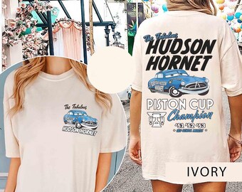 2-sided Disney Pixar Cars The Fabulous Hudson Hornet Shirt, Comfort Colors Piston Cup Champion Tee, WDW Disneyland Family Trip Outfits 2026