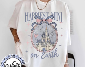 Glücklichster Mini auf Erden Png, Disny Schloss Png, kokett Bogen Mama Png, Disny Familienreise Passendes Outfit, digitaler Download