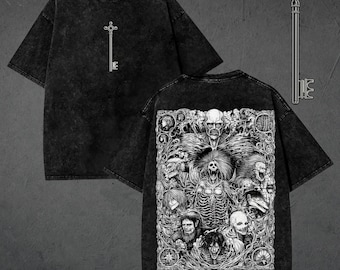 Attack on Titan Shirt, Eren Yeager Vintage Graphic Tee, Shingeki No Kyojin Mineral Wash T-Shirt, Nine Titans Manga Shirt