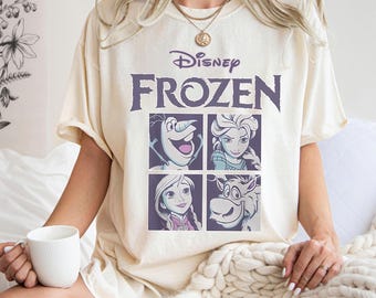 Disney Frozen Retro Png, Elsa y Anna Princesas Png, Olaf y Sven Png, Viaje Familiar a Disneyland en Magic Kingdom, Descarga de Archivo Digital