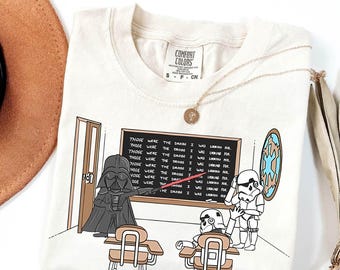Lustiges Star Wars Darth Vader Das waren die Droiden Klassenzimmer Doodle Shirt, Galaxy's Edge Urlaub Familienurlaub Reise T-Shirt, Stormtrooper Shirt