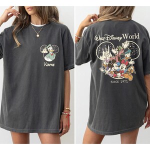 Personalized Disneyworld Mickey And Friends Shirt, Custom Name Disney Family 2026 Tee, Disney Family Vacation, Retro Disneyworld Trip Tee image 5