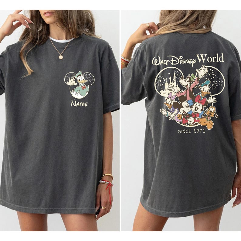 Personalized Disneyworld Mickey And Friends Shirt, Custom Name Disney Family 2026 Tee, Disney Family Vacation, Retro Disneyworld Trip Tee image 5