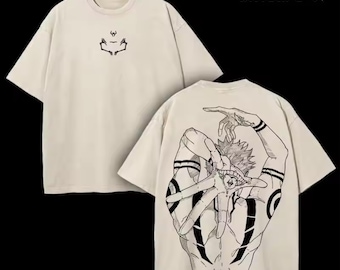 Ryomen Sukuna Jujutsu Kaisen Mineral Wash T-Shirt, Sukuna Tattoos Vintage Shirt, JJK King of Curses Streetwear Tee, Domain Expansion Manga