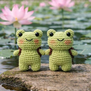 Mini Frog Amigurumi Crochet Pattern PDF | Cute Kawaii Frog with Backpack | 11 cm Animal Doll | Beginner Friendly
