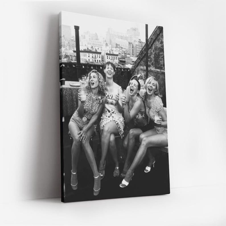 SATC Girls Poster | Iconic NYC Friendship Photo Wall Art | 90s TV Show Aesthetic Print | Fashion Apartment Decor | Trendy Feminin Art image 8