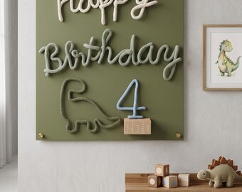 Personalized Knitted Wire Name Art with Matching  Custom Nursery Name Wall Decor, Baby Shower Gift, Kids Room Sign, Boho Nursery Decor