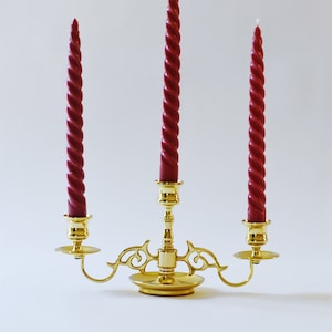 Vintage Baldwin Polished Brass Candelabra