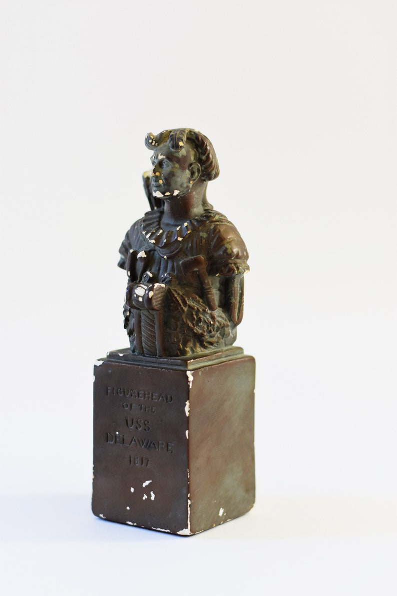 Vintage Plaster Tamanend USS Delaware Figurehead Statue - Etsy