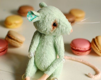 Pistachio The Mouse - ooak doll - collectible doll