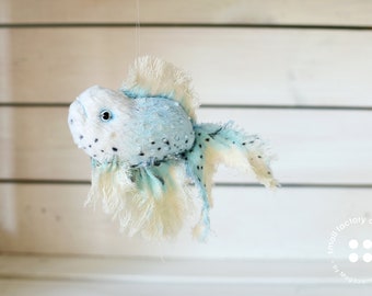 Ocean Mist - fish textile sculpture