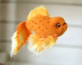 Gold Fish - textile sculpture