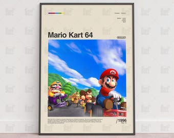 スーパーマリオ64 jpn ウォールポスター ボックスアート レトロビデオ