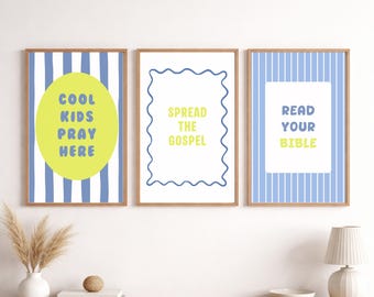 Christian Wall Art For Kids, Minimalist Faith Quotes, Kids Prayer Poster (Digital Download)