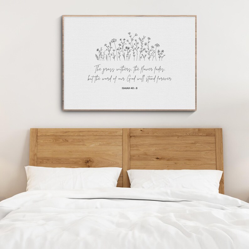 3 Floral Bible Verse Printable, Minimalist Christian Wall Art (digital ...