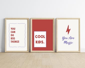 Affirmation Print for Kids, Minimalist Motivational Wall Art (Digital Download)