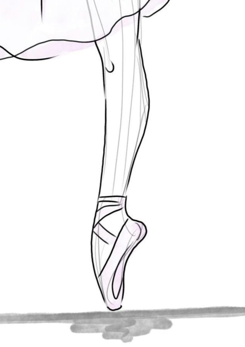 Leg Line Ballerina Line Art Print – Minimalist Ballet Sketch (digital Download ...