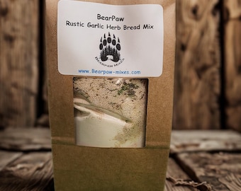 Rustic Garlic Herb Bread Mix, Simple Just Add Water Bread Dough Starter, Ideal Gift for Bakers & Foodies