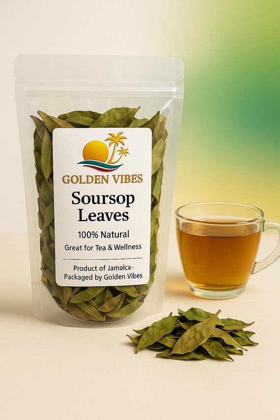 Jamaican Soursop Leaves (Guanabana) – Whole Dried Annona Muricata for Herbal Tea & Wellness