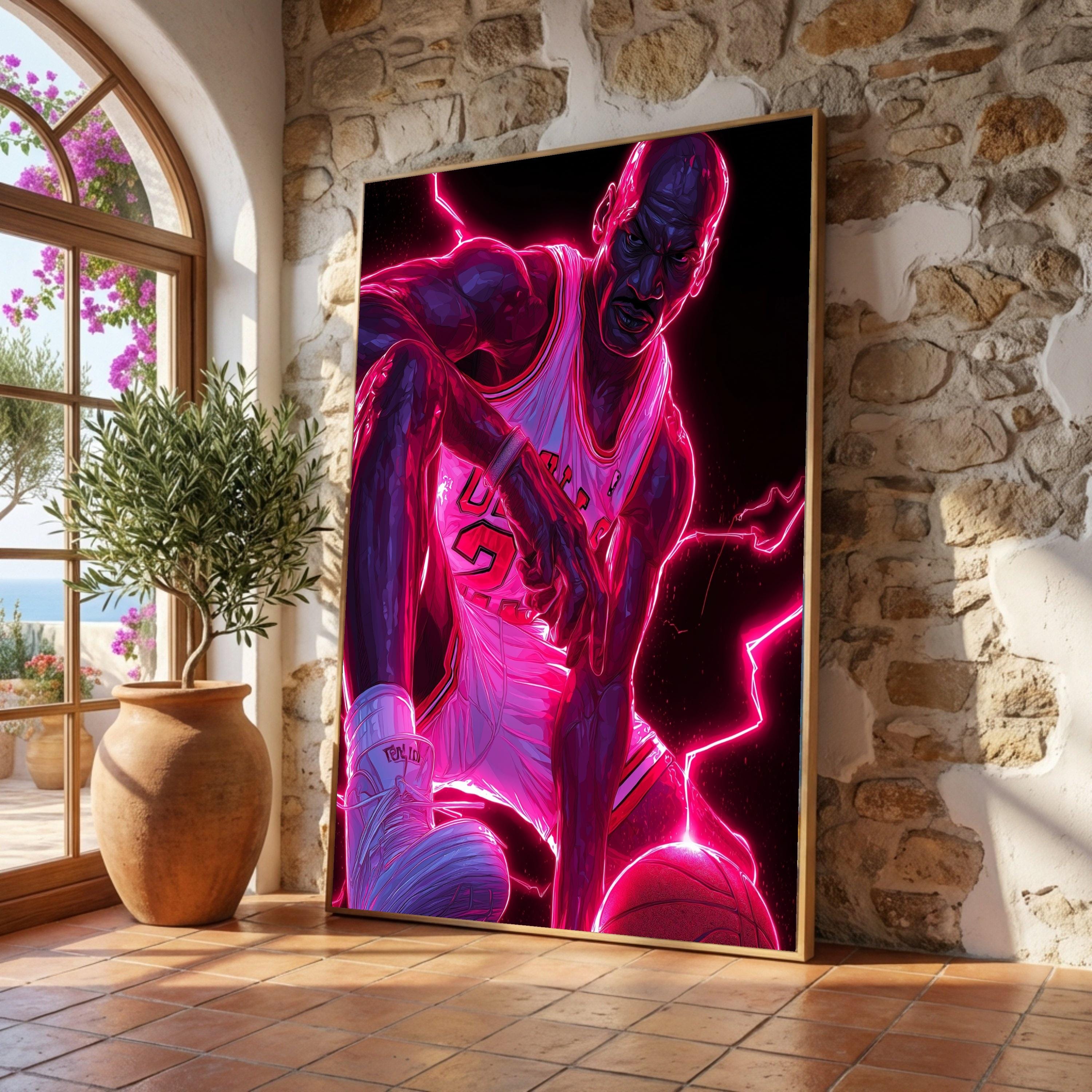 Michael Jordan Neon - Etsy