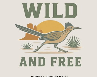 Vintage Desert Roadrunner png-afbeelding (digitale download)